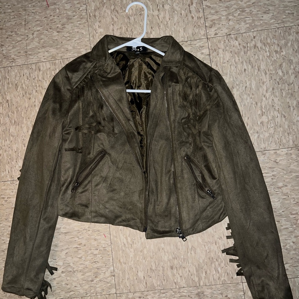 Faux suede jacket